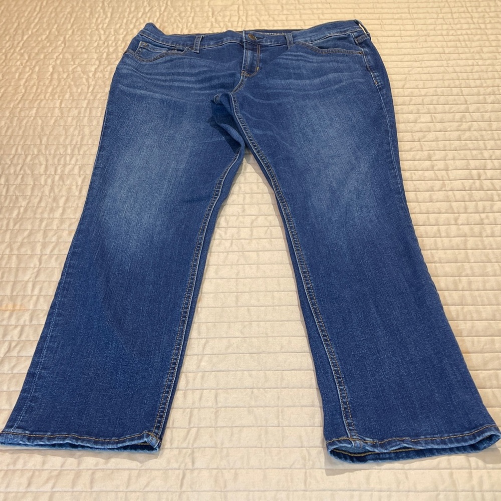 Old Navy Boyfriend Straight Jeans - Medium Blue Wash WOMEN SIZE 10 denim